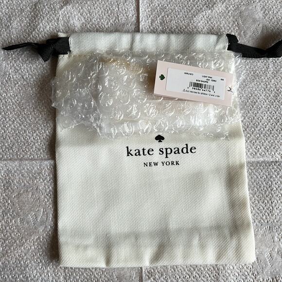 Kate Spade New York Bow Shoppe Row Necklace Pink Gold - Picture 7 of 11